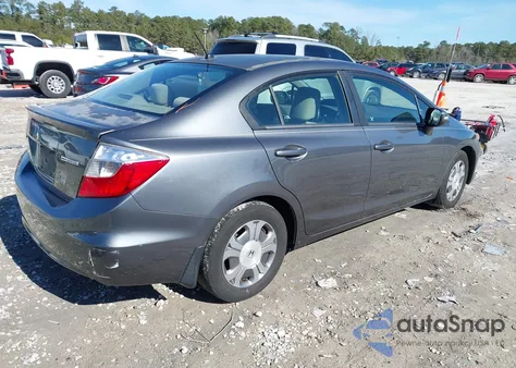 2012 Honda Civic Hybrid z USA, uszkodzony, nr VIN JHMFB4F25CS004296